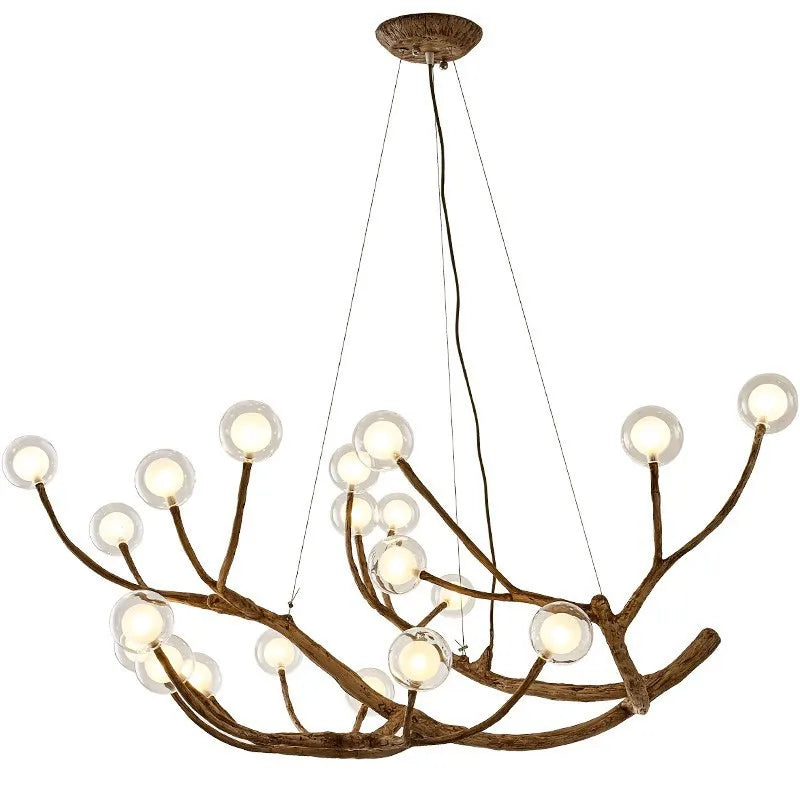 Afralia™ Glass Bubble Chandelier Pendant Light for Living Dining Room