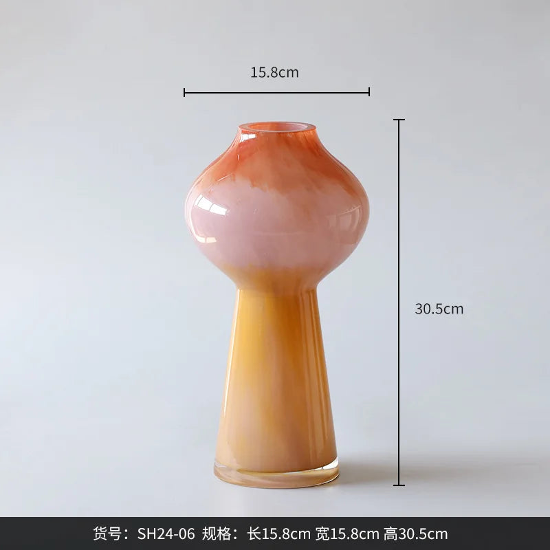 Afralia™ Gradient Glass Vase Gourd Hydroponic Flower Arrangement Terrarium Bouquet Holder