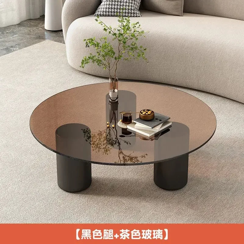Afralia™ Glass Modern Luxury Coffee Table for Living Room Bedroom Center Home Furniture