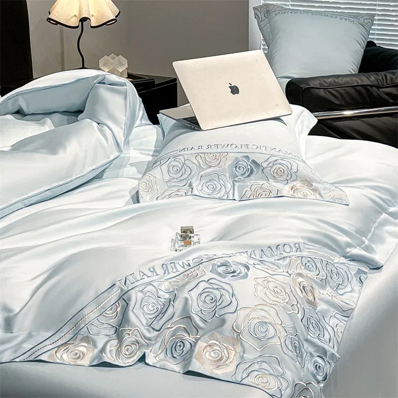 Afralia™ Lyocell Cotton Bed Linens Set Queen King Size
