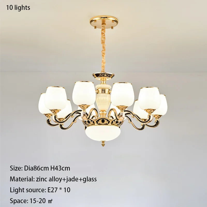 Afralia™ Jade Pendant Lamp: European Luxury for Living Room, Villa, Dining Room, Bedroom