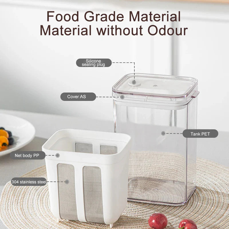 Afralia™ Greek Yogurt Maker with Whey Separation Filter for Moisture Extraction