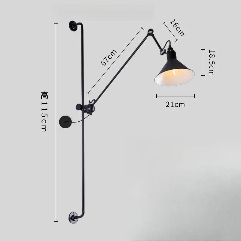 Afralia™ Adjustable Rotating LED Wall Lamp for Bedroom & Living Room