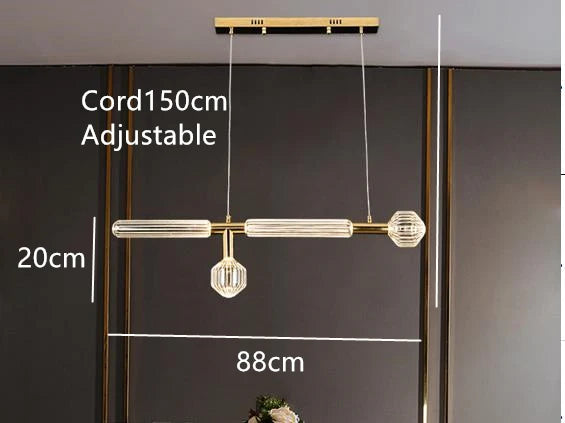 Afralia™ Glass Tubes Chandelier LED Pendant Lamp for Modern Luxury Lighting