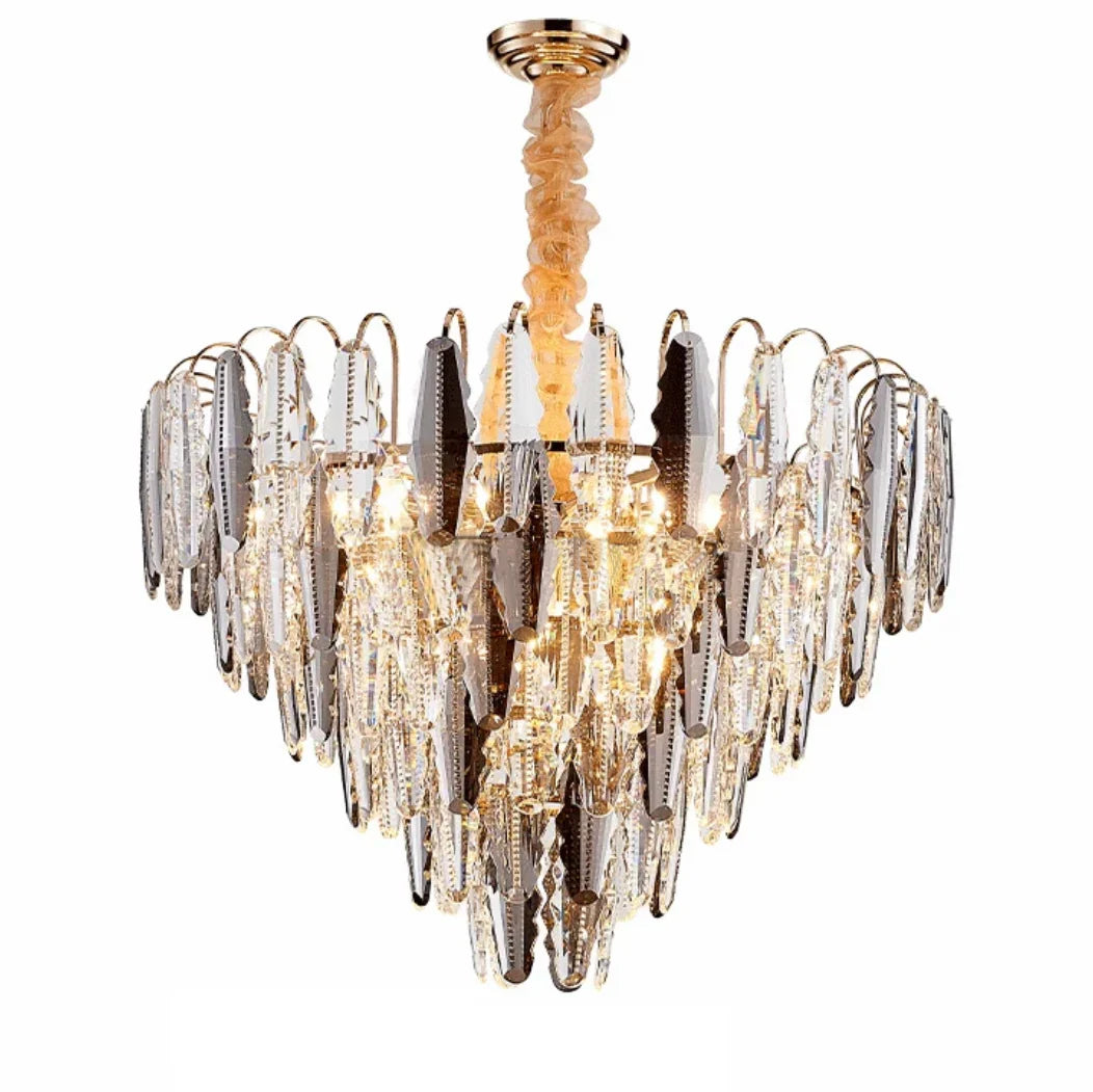 Afralia™ LED Leaf Chandelier: Modern Living Room Decor Lighting for Duplex Rotating Stairs