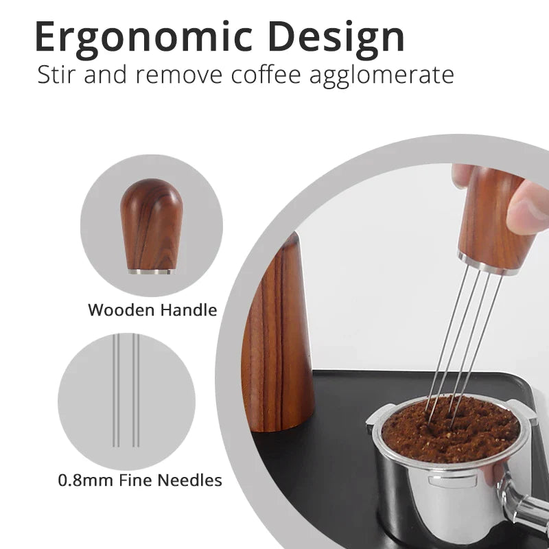 Afralia™ Espresso Stirrer - Wood Handled Tool for Professional Espresso Distribution