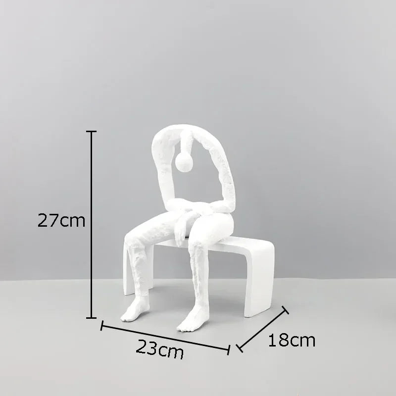 Afralia™ Character Sculpture Room Decor Abstract Figure Artwork Ornaments Aesthetics