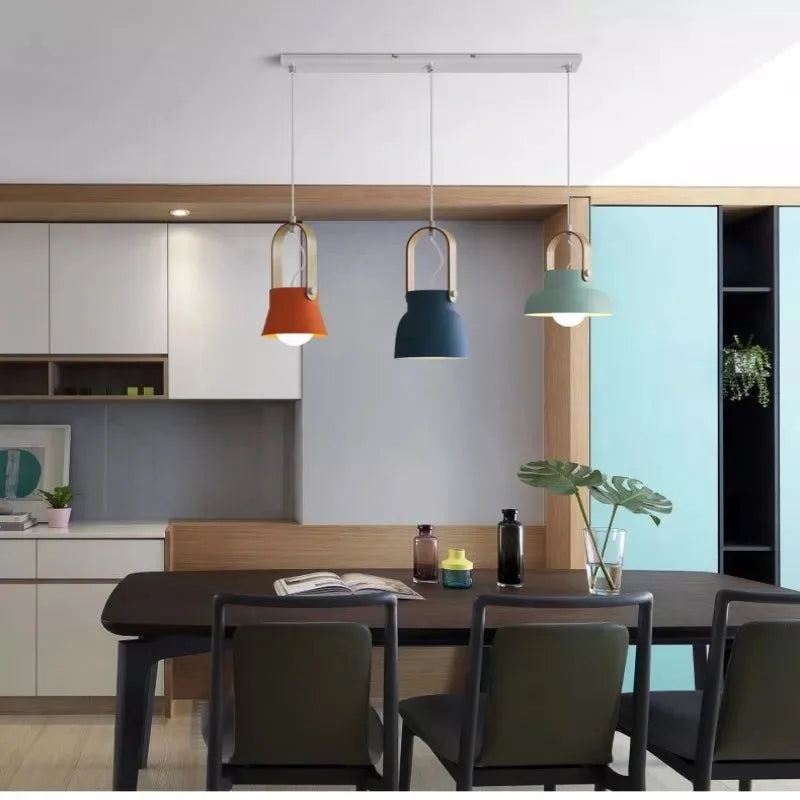 Afralia™ Metal Color Pendant Light Dining Room Hanging Lamp - Single E27 Suspension Luminaire