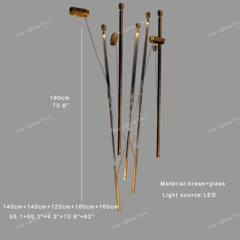 Afralia™ Luxury LED Long Strip Light for Living Room Art Decor