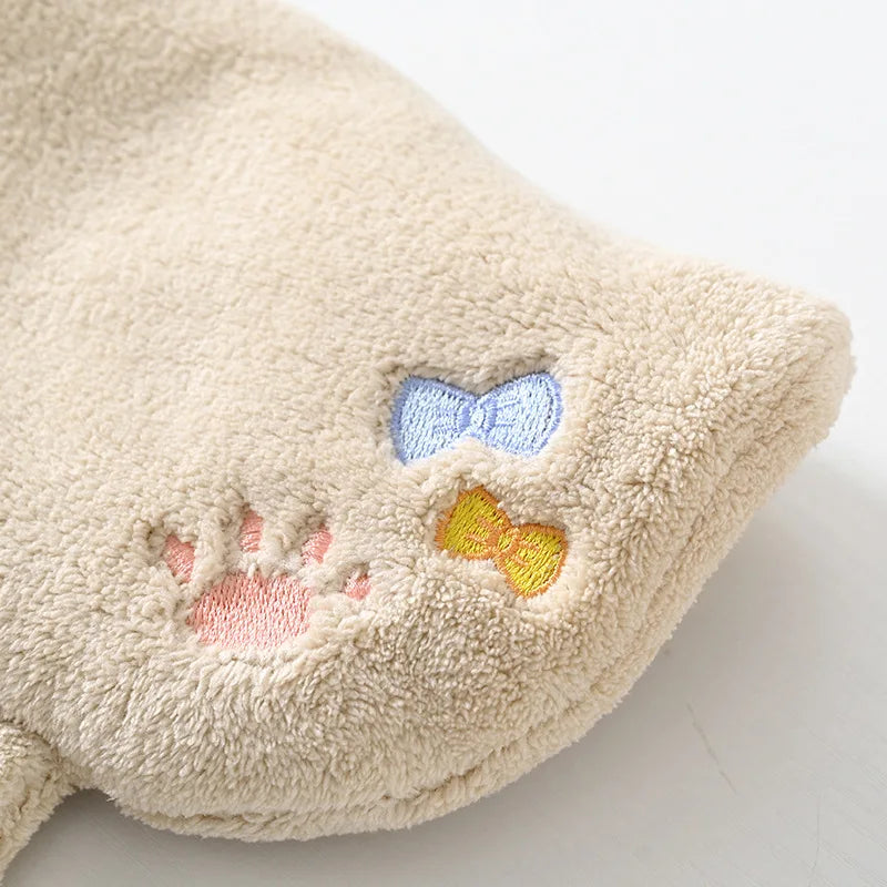 Afralia™ Cartoon Cat Kitchen Cleaning Towel: Absorbent Microfiber with Hanging Loop