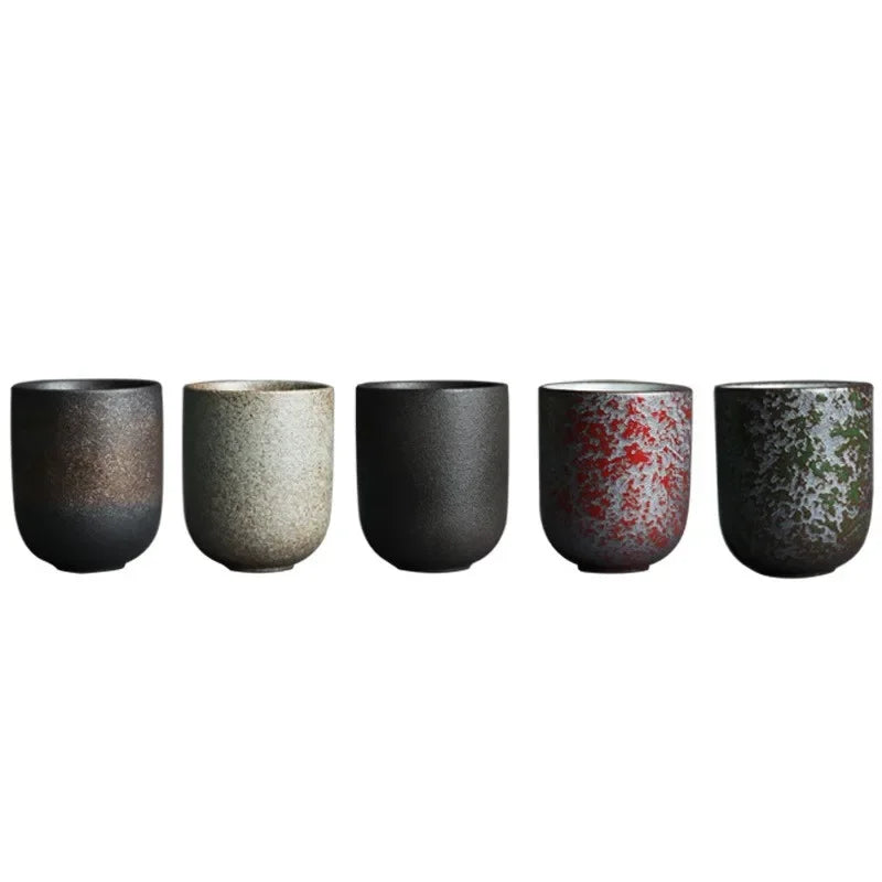 Afralia™ Japanese Ceramic Coffee Cup Set - Personal Porcelain Tea Drinkware Mug