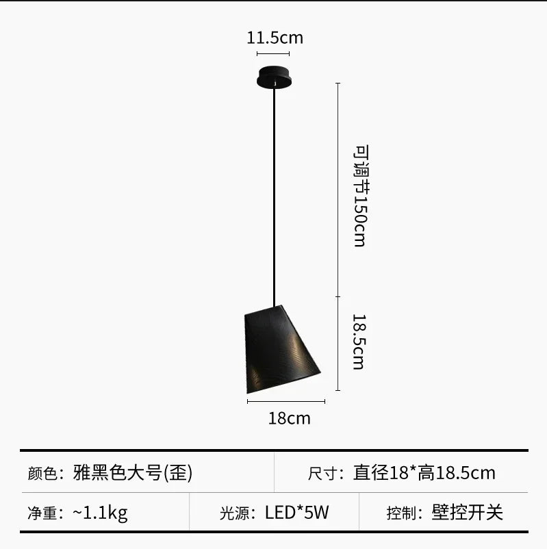 Afralia™ Nordic Wood Bedside Lamp LED Chandelier for Bedroom, Restaurant, and Bar Table