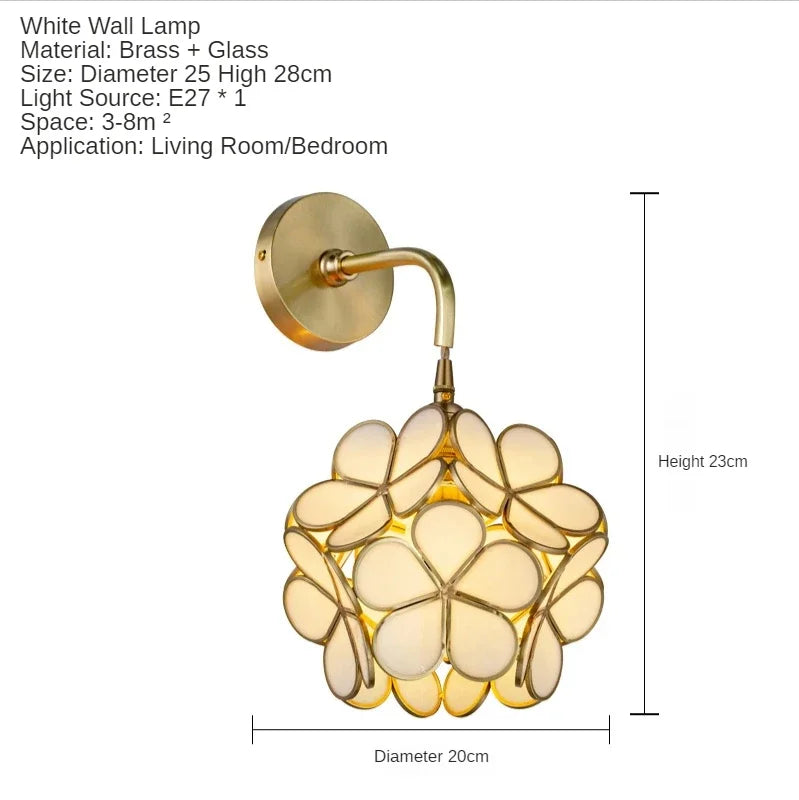 Afralia™ Modern Flower Wall Sconce Lights Fixture for Bedroom Living Dining Room