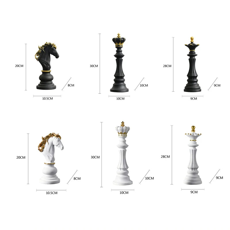 Afralia™ Nordic Chess Resin Sculpture: Elegant Home Decor & Unique Gift