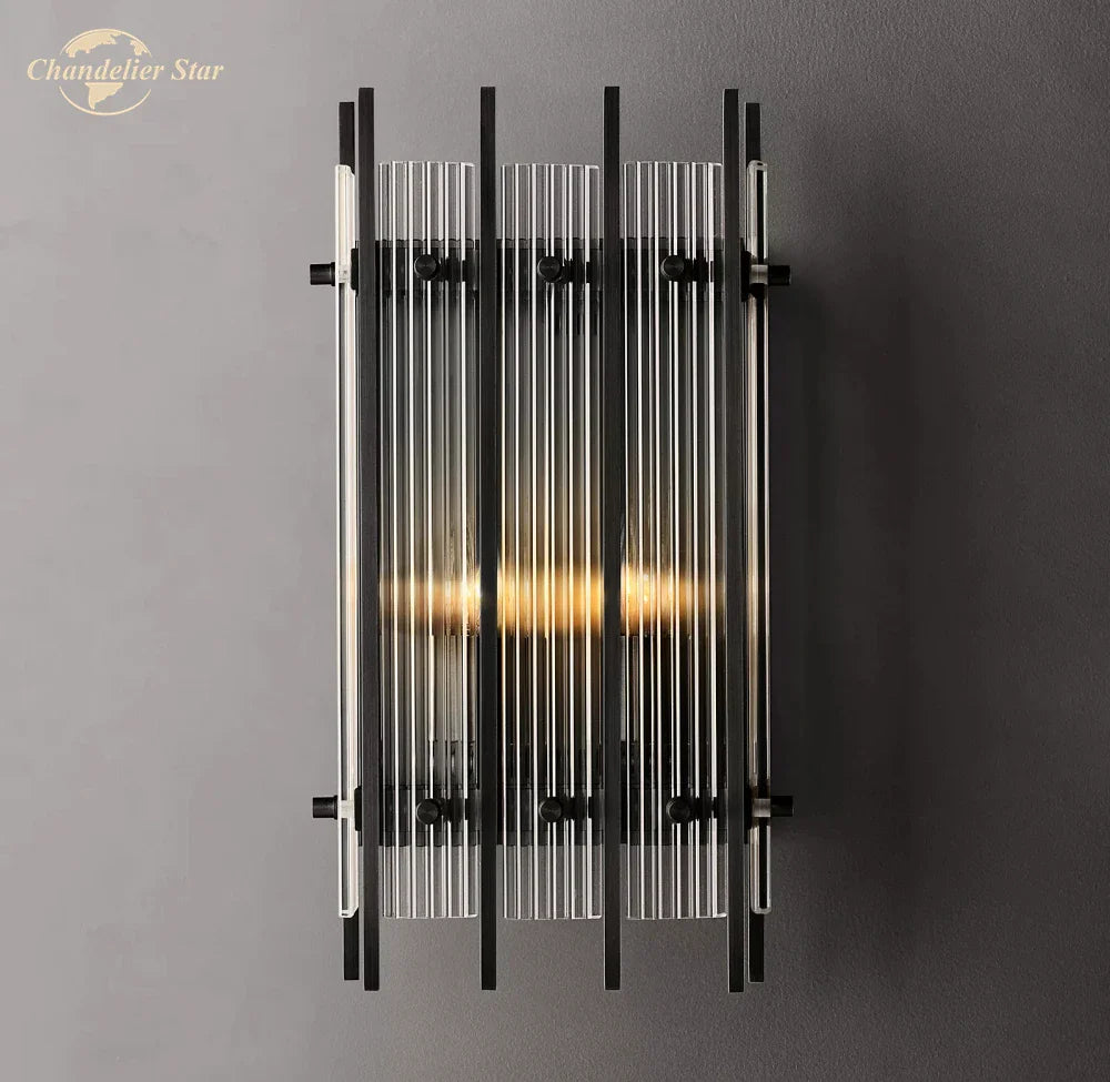 Afralia™ San Marco Glass Sconce: Modern Indoor Wall Lamp for Bathroom, Living Room & Bedroom