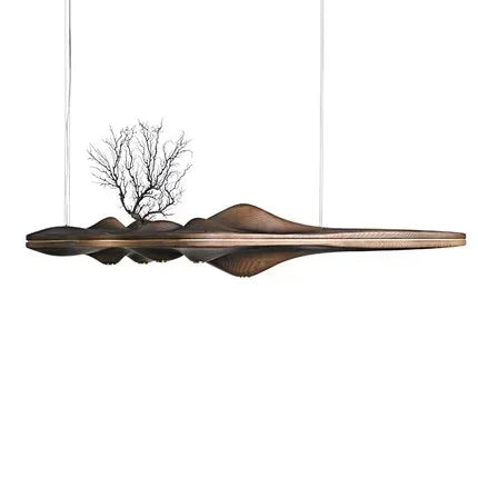 Nordic Modern Wood Resin Pendant Lamp by Afralia™ - Bedroom Dining Room Kitchen Lighting