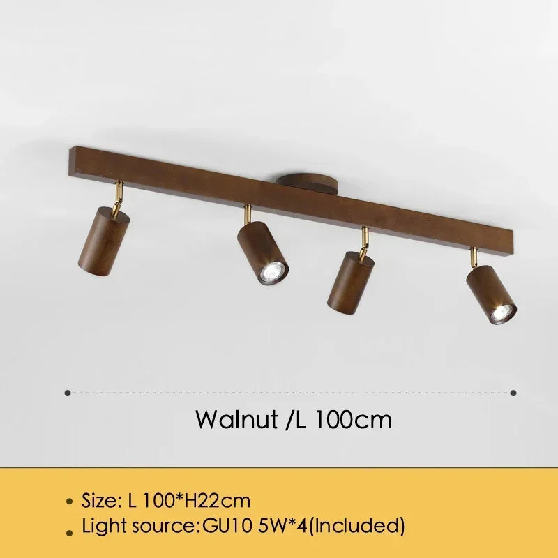Afralia™ Nordic Wooden Ceiling Spotlight LED for Home Decor