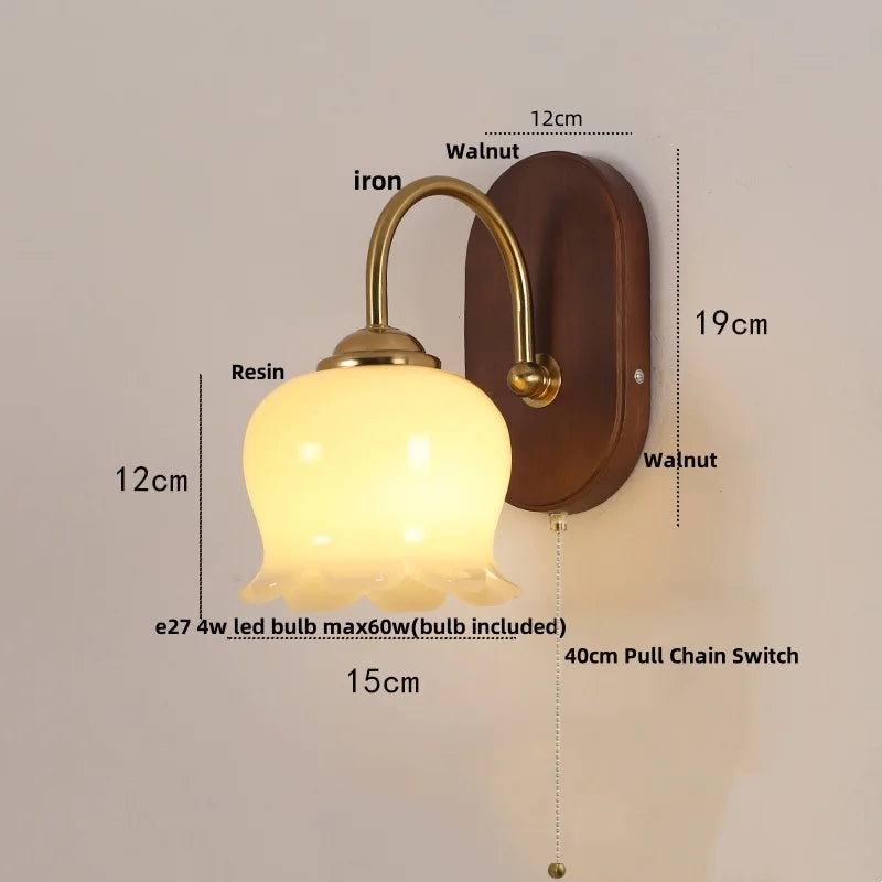 Afralia™ Copper LED Wall Light Fixture for Bedroom, Bathroom, and Stairway