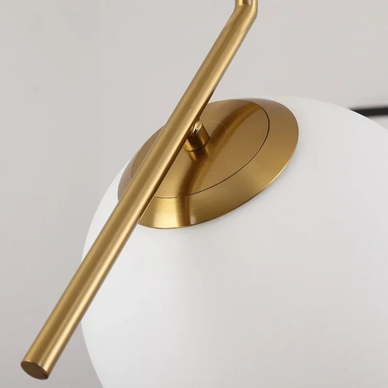 Afralia™ Glass Ball Pendant Light Fixture Iron Luminaire Chandelier