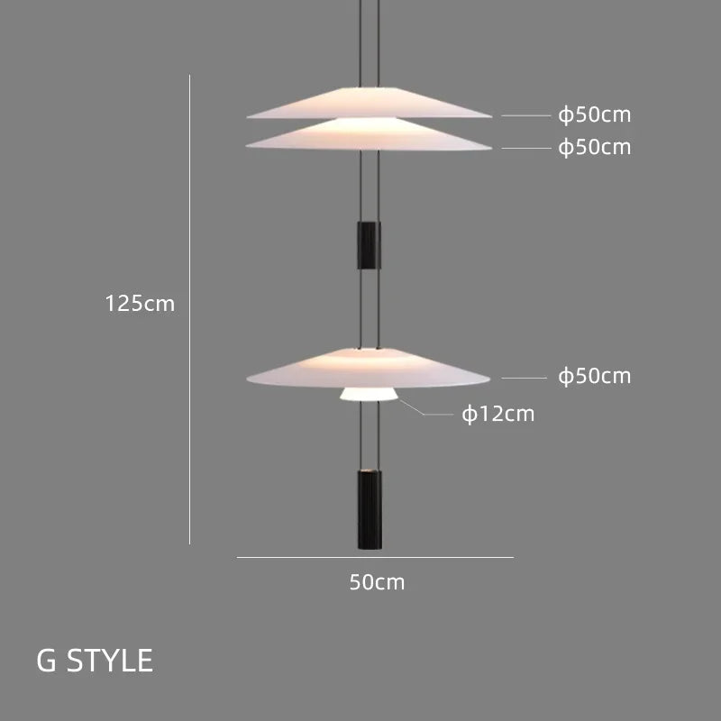 Afralia™ Circular Pendant Light: Modern Minimalist Hanging Lamp for Living Room, Dining, Bar