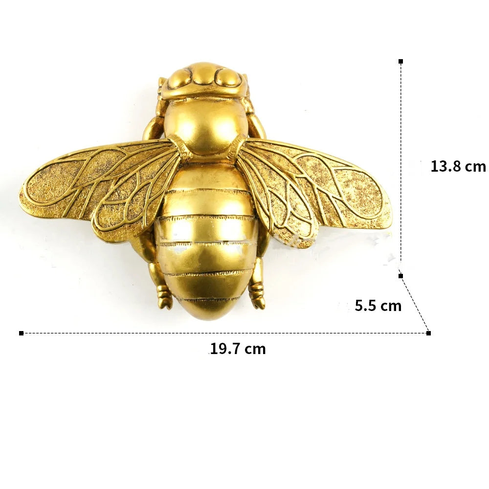 Afralia™ Golden Bird & Butterfly Resin Wall Decoration Statues