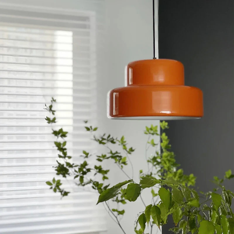 Nordic Orange Pendant Light by Afralia™: Minimalist Medieval Decor for Bedroom & Dining Room