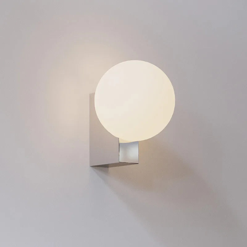 Afralia™ Glass Ball Wall Sconce Light: Metal Base, G9 Bulb