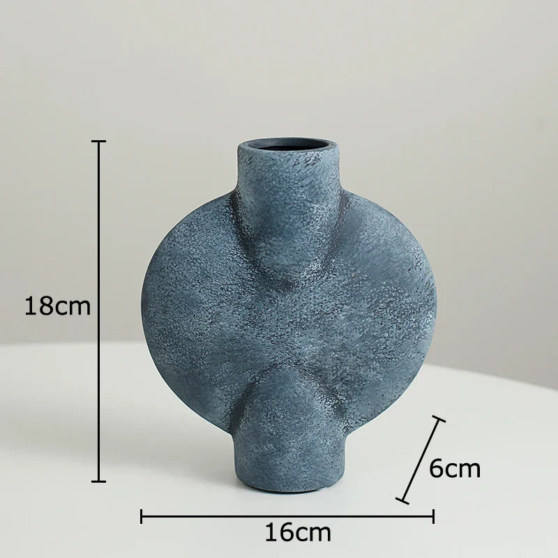 Afralia™ Geometric Ceramic Vase for Stylish Floral Arrangements