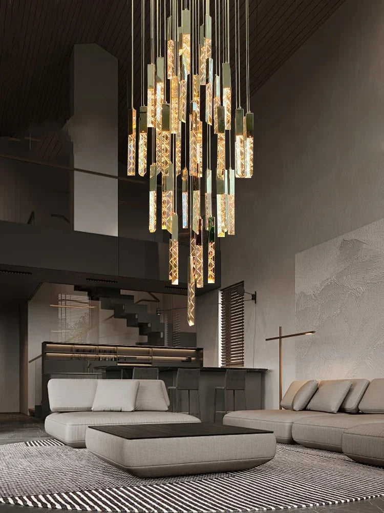 Afralia™ Crystal Ceiling Pendant Lights - Adjustable, Elegant, Circular Design