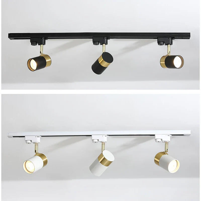 Afralia™ Modern LED Track Spotlight Ceiling Lights for Home Background Wall Living Room.