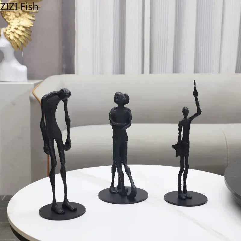 Afralia™ Modern Abstract Character Sculpture Desk Ornament for Room Aesthetics