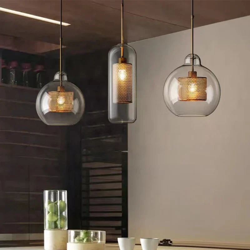 Afralia™ Glass Ball Pendant Light: Modern Hanging Lamp for Kitchen, Dining, Living Room