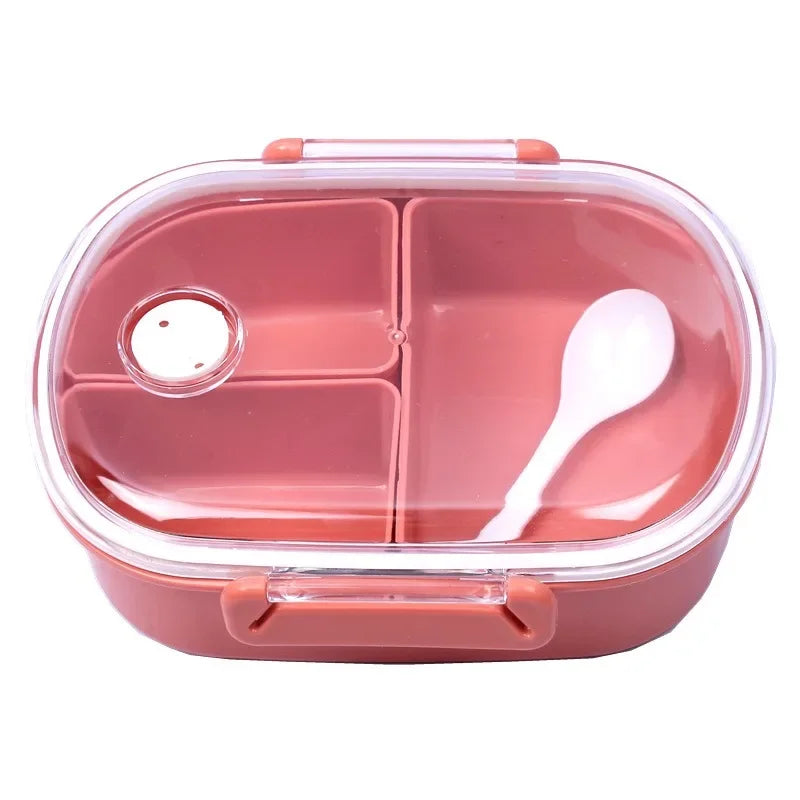 Afralia™ Fresh-keeping Lunch Box Set for Kids: Three Compartments, Microwave Safe