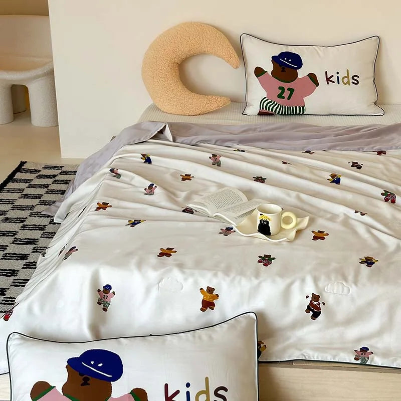 Afralia™ Silky Lyocell Summer Quilt: Soft & Cooling Comforter for Children & Adults