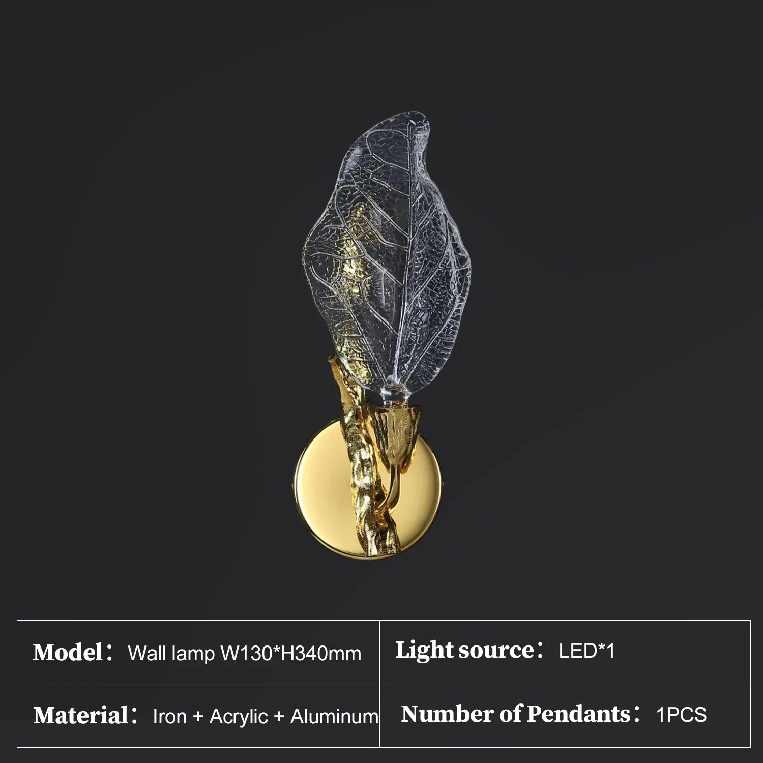 Afralia™ Leaf Design Clear Glass Pendant Light, Luxury Ceiling Lamp