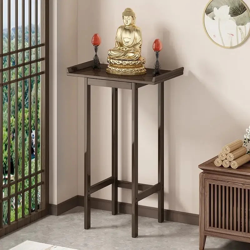 Afralia™ Bamboo Console Table with Drawer for Living Room - Vintage Side Table