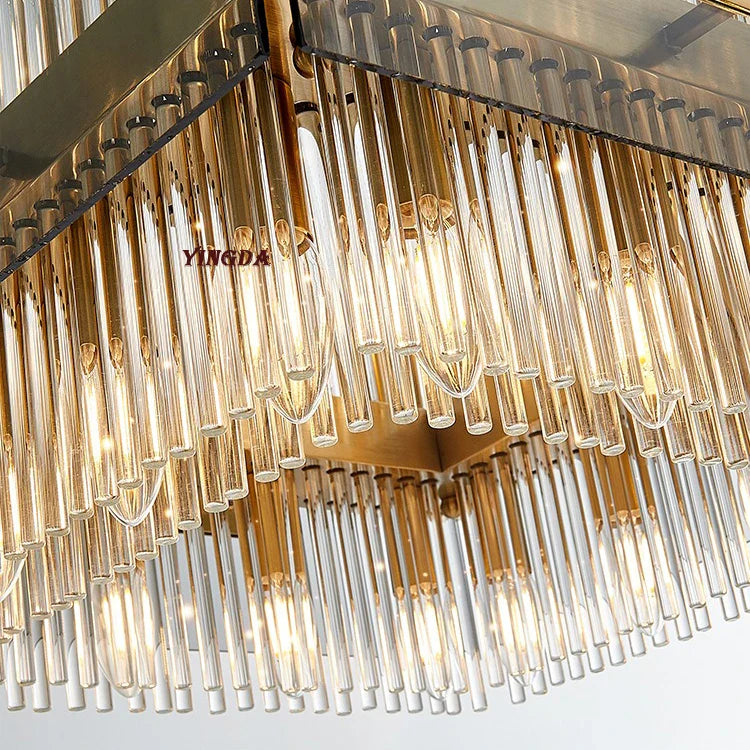 Afralia™ Glass Chandelier: Stylish Table Lamp for Dining and Living Room