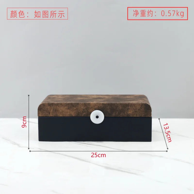 Afralia™ Marble Pattern Leather Jewelry Storage Box: Organizer & Home Decor Accessory