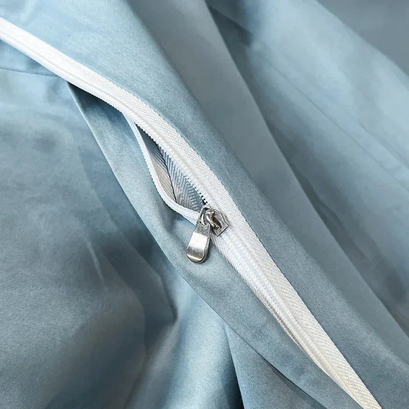 Afralia™ Butterflies Embroidery Bedding Set - King Queen Ru Size Bed Linens Sheet Pillowcase Comforter Cover Set