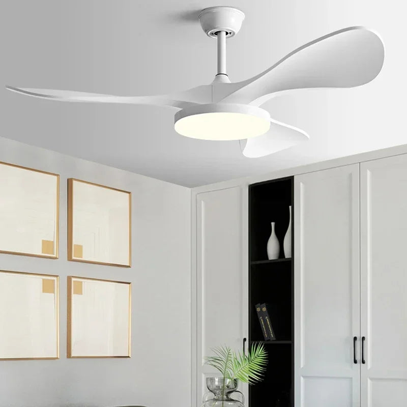 Afralia™ Modern 52-Inch Ceiling Fan Light with DC Remote Control for Home and Restaurant