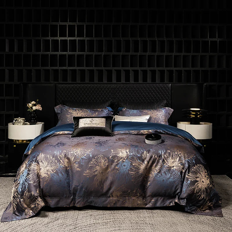 Afralia™ Luxury Jacquard Egyptian Cotton Bedding Set