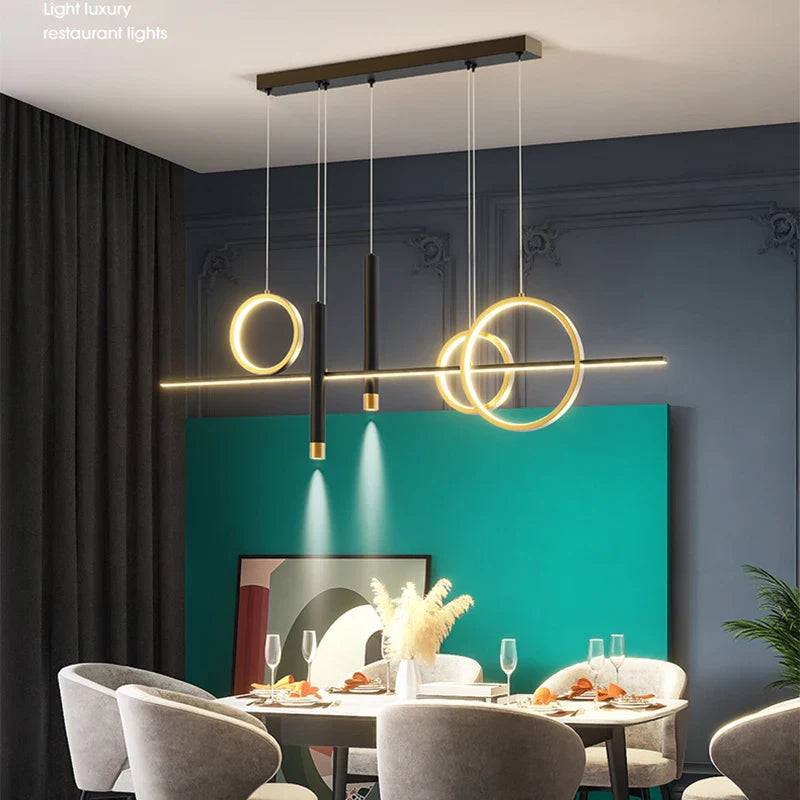 Afralia™ Nordic LED Chandelier Modern Luxury Pendant Light for Home Decor
