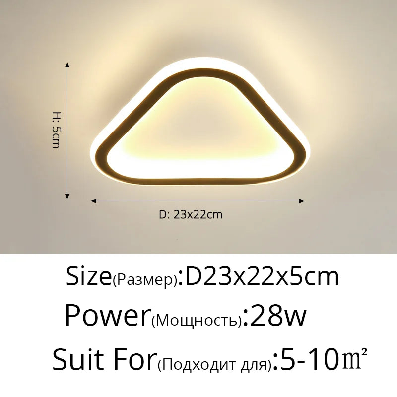 Afralia™ Square LED Ceiling Light 25cm Diameter for Home Kitchen Indoor Lighting