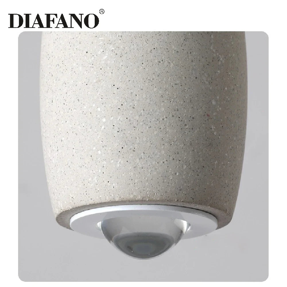 Afralia™ Cement Pendant Light LED Industrial Retro Ceiling Lamp Hanging Lights