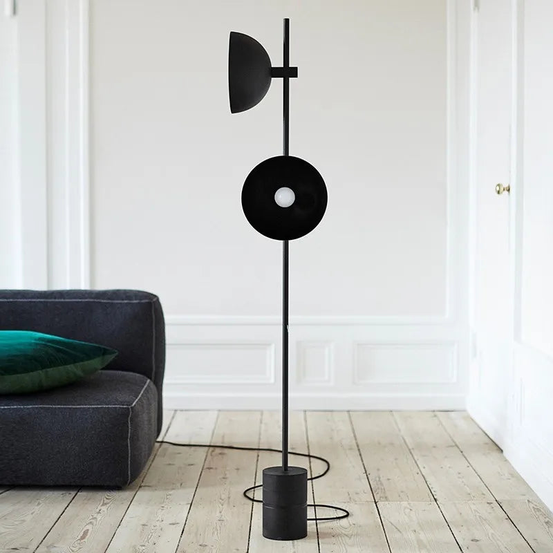 Afralia™ Modern Black Double Shade Floor Lamp for Stylish Home Decor