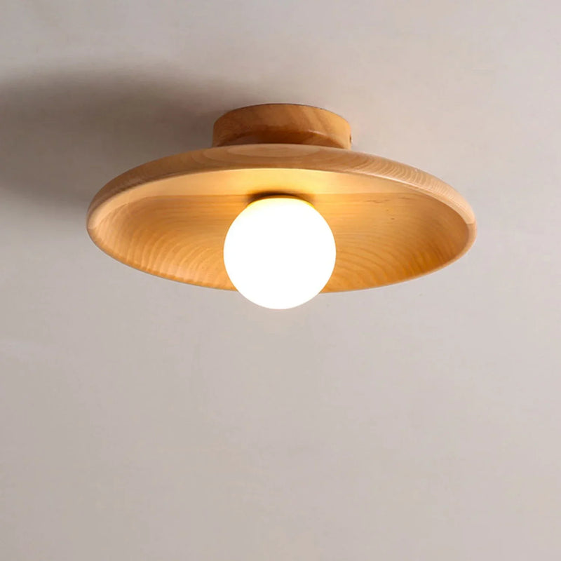 Afralia™ Wooden LED Ceiling Chandelier for Bedroom and Corridor Lighting