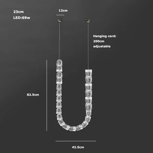Afralia™ Crystal Bullet High Ceiling Chandelier for Living Room & Staircase