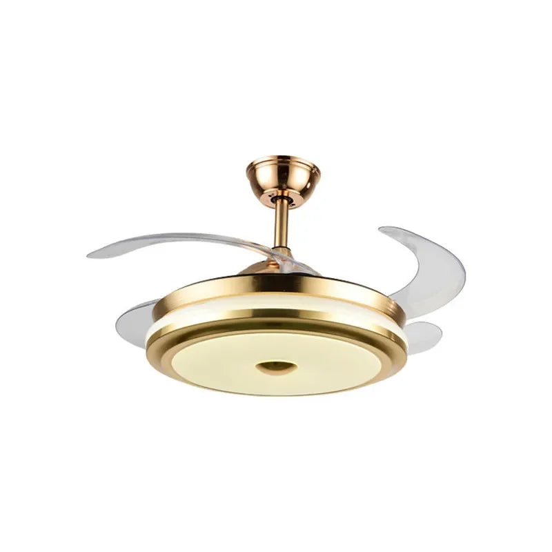 Afralia™ 42" Smart LED Ceiling Fan Light with Retractable Blades and Remote Control