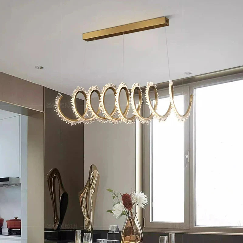 Afralia™ Modern LED Pendant Chandeliers for Living and Dining Rooms