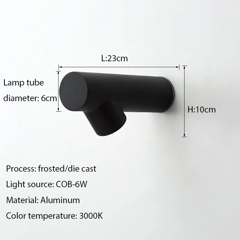 Afralia™ LED Wall Sconce: Aluminum Creative Indoor Outdoor Lamp for Living Room Bathroom